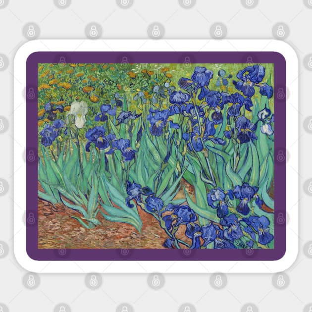 Van Gogh's Irises, 1889. Sticker by SteelWoolBunny